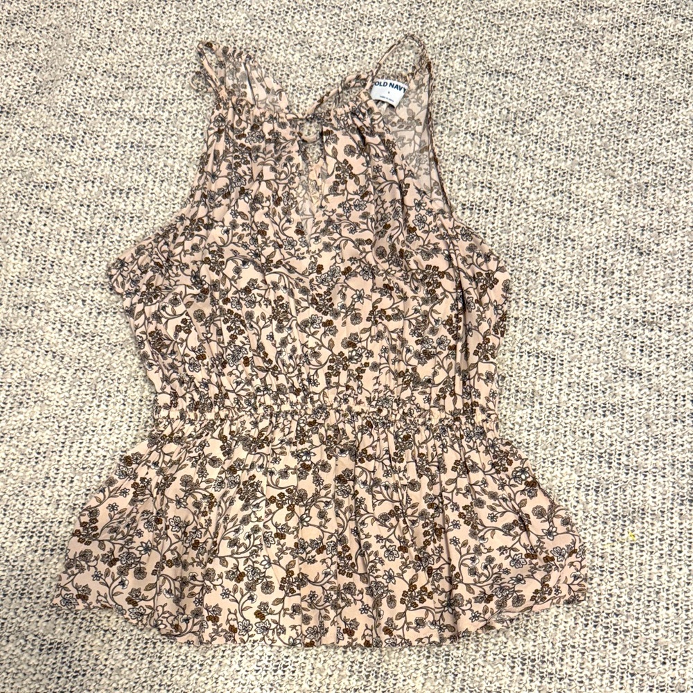 Old Navy Floral Sleeveless Top - Brown